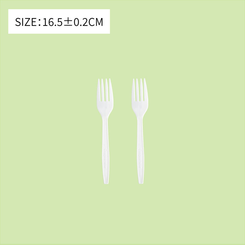 Disposable Corn Starch Based 6.5'' Fork 16.5CM