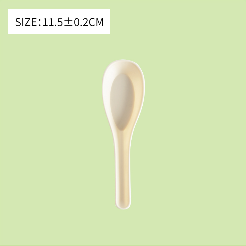 Disposable Corn Starch Based Material 4.5'' Chinese Spoon 11.5CM