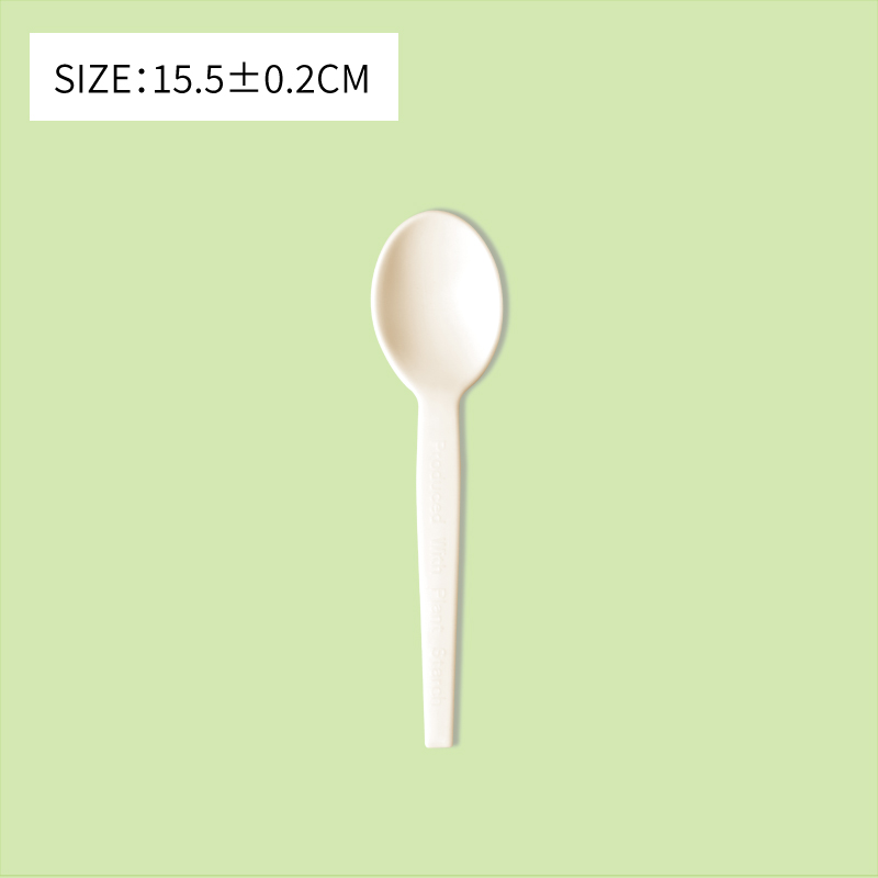 Disposable Corn Starch Based Material 6.5'' Spoon 15.5CM