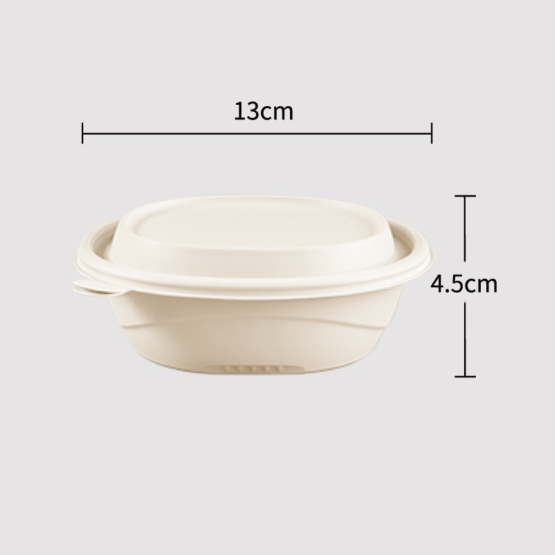 Corn Starch Based Material Disposable 280ml round container 13CM*4.5CM