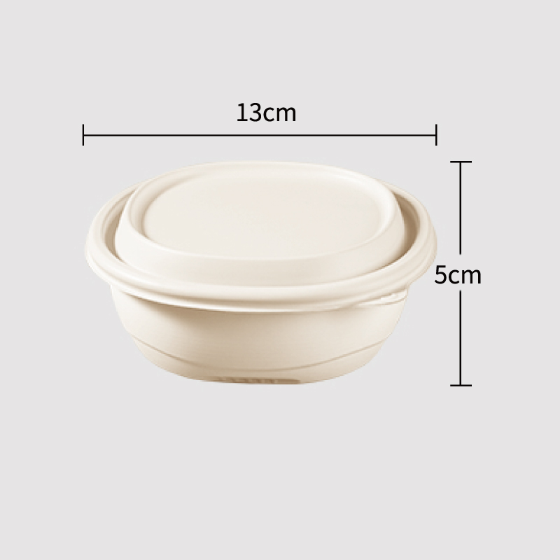 Corn Starch Based Material Disposable 350ml Round Container 13CM*5CM