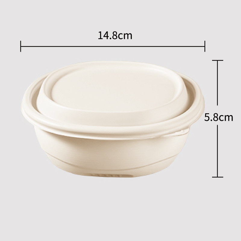 Corn Starch Based Material Disposable 550ml round container 14.8CM*5.8CM