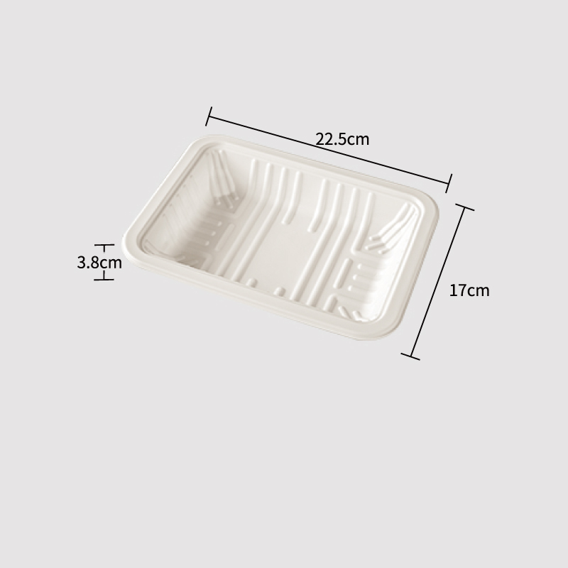 Corn Starch Based Material Disposable Tray 22.5CM*17CM*3.8CM