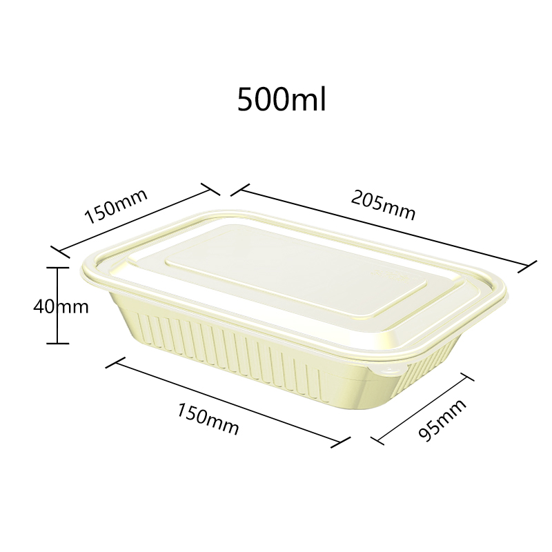 Corn Starch Based Material Disposable 500ml food lunch box